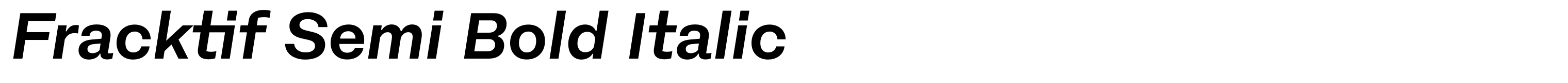 Fracktif Semi Bold Italic